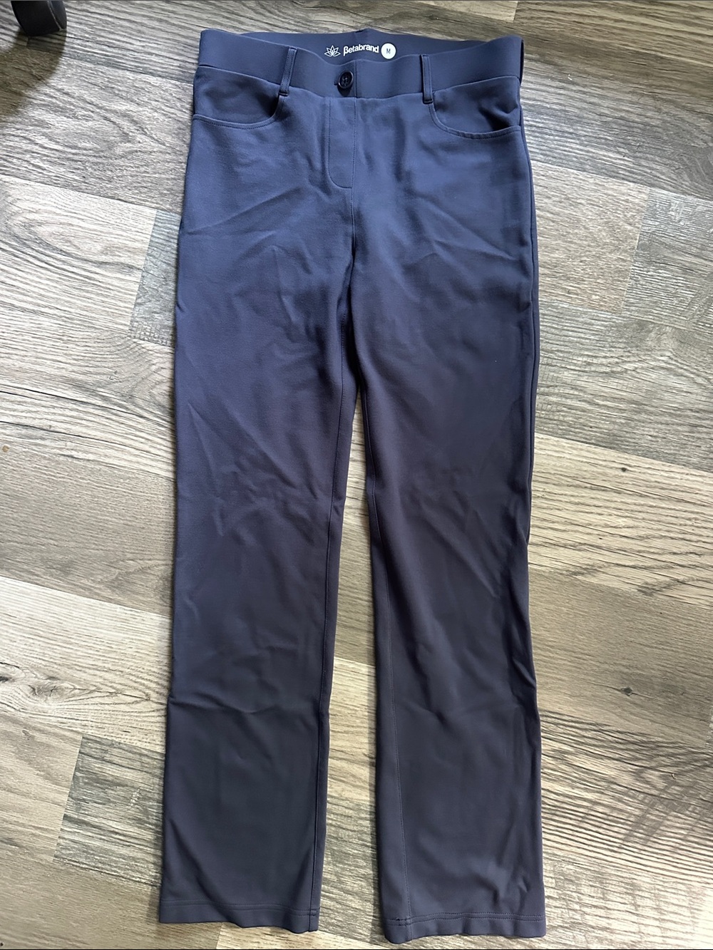 Betabrand Navy Stretch yoga business trouser Pants women’s medium